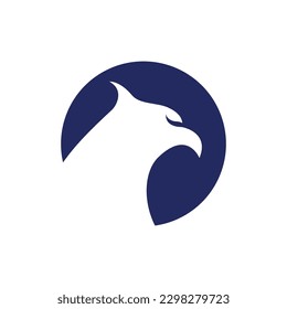 Falcon eagle bird illustration logo design
