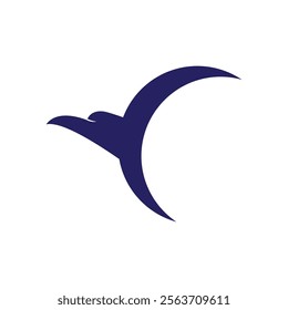 Falcon eagle bird illustration logo flat design