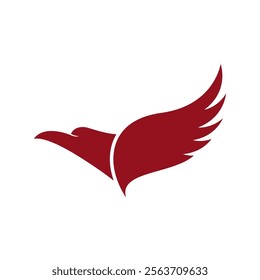 Falcon eagle bird illustration logo flat design