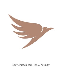 Falcon eagle bird illustration logo flat design