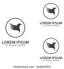 Falcon Eagle Bird Logo und Symbolgrafik