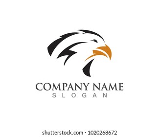 Falcon Eagle Bird Logo Template vector icon
