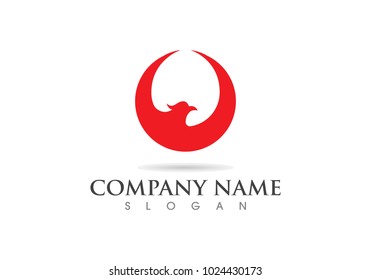 Falcon Eagle Bird Logo Template vector icon