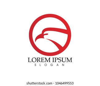 Falcon Eagle Bird Logo Template vector icon
