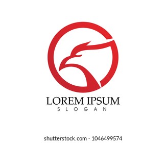Falcon Eagle Bird Logo Template vector icon

