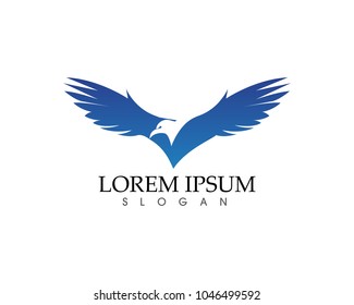 Falcon Eagle Bird Logo Template vector icon
