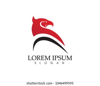 Falcon Eagle Bird Logo Template vector icon
