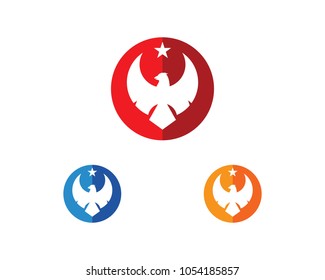 Falcon Eagle Bird Logo Template vector icon