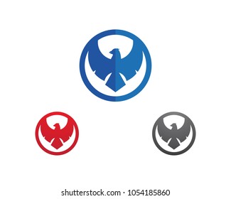 Falcon Eagle Bird Logo Template vector icon
