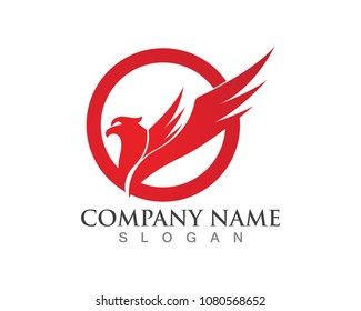 Falcon Eagle Bird Logo Template vector icon