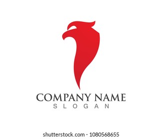 Falcon Eagle Bird Logo Template vector icon