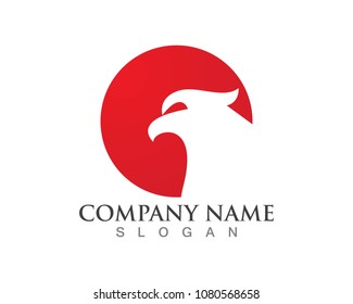 Falcon Eagle Bird Logo Template vector icon