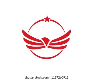 Falcon Eagle Bird Logo Template vector icon