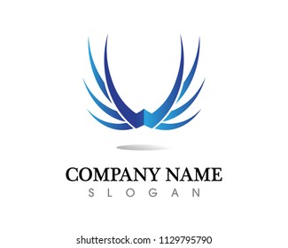 Falcon Eagle Bird Logo Template vector icon

