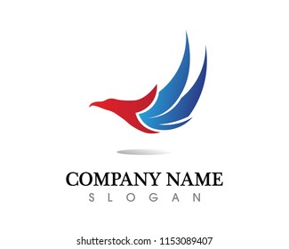 Falcon Eagle Bird Logo Template vector icon

