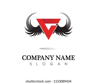 Falcon Eagle Bird Logo Template vector icon
