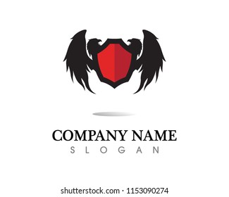 Falcon Eagle Bird Logo Template vector icon
