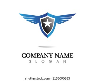 Falcon Eagle Bird Logo Template vector icon
