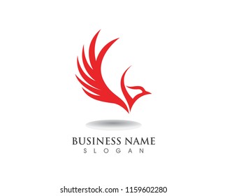 Falcon Eagle Bird Logo Template vector icon
