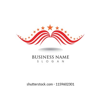 Falcon Eagle Bird Logo Template vector icon
