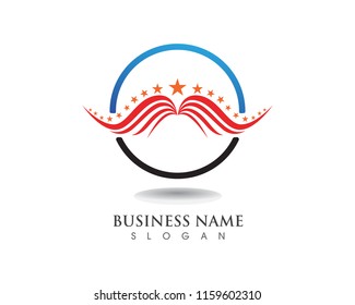 Falcon Eagle Bird Logo Template vector icon
