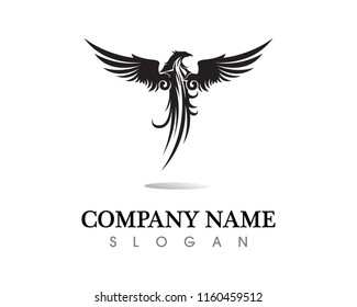 Falcon Eagle Bird Logo Template vector icon
