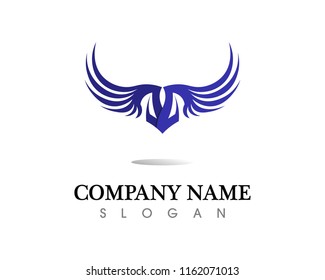 Falcon Eagle Bird Logo Template vector icon
