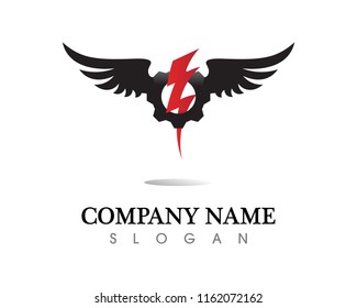 Falcon Eagle Bird Logo Template vector icon
