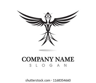 Falcon Eagle Bird Logo Template vector icon
