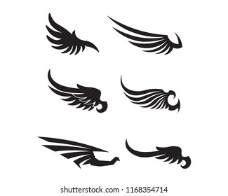 Falcon Eagle Bird Logo Template vector icon
