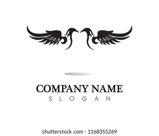 Falcon Eagle Bird Logo Template vector icon
