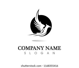Falcon Eagle Bird Logo Template vector icon
