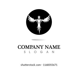 Falcon Eagle Bird Logo Template vector icon
