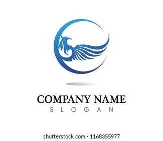 Falcon Eagle Bird Logo Template vector icon
