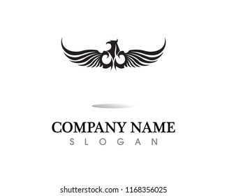 Falcon Eagle Bird Logo Template vector icon
