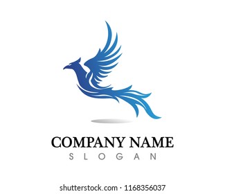 Falcon Eagle Bird Logo Template vector icon
