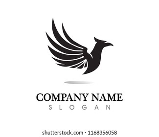 Falcon Eagle Bird Logo Template vector icon
