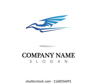 Falcon Eagle Bird Logo Template vector icon
