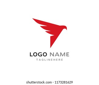 Falcon Eagle Bird Logo Template vector icon