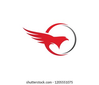 Falcon Eagle Bird Logo Template vector icon