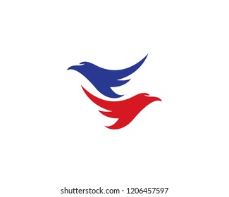 Falcon Eagle Bird Logo Template vector icon