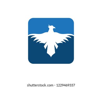 Falcon Eagle Bird Logo Template vector icon
