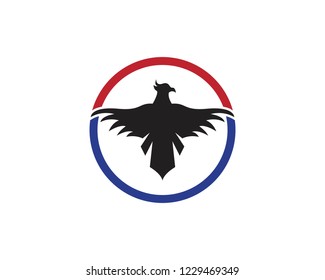 Falcon Eagle Bird Logo Template vector icon
