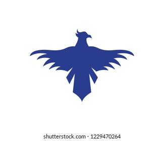 Falcon Eagle Bird Logo Template vector icon
