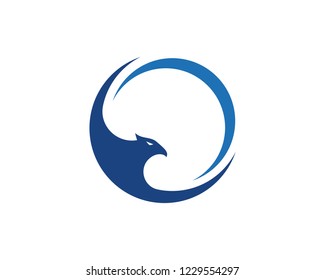 Falcon Eagle Bird Logo Template vector icon