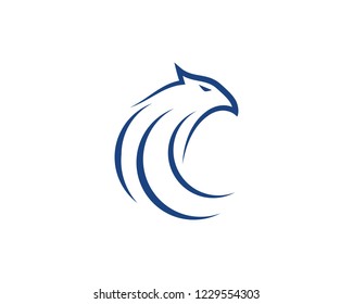 Falcon Eagle Bird Logo Template vector icon