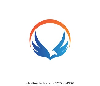 Falcon Eagle Bird Logo Template vector icon