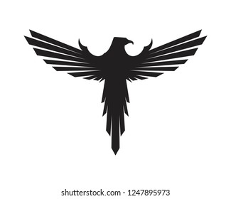 Falcon Eagle Bird Logo Template vector icon
