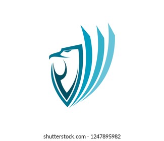 Falcon Eagle Bird Logo Template vector icon

