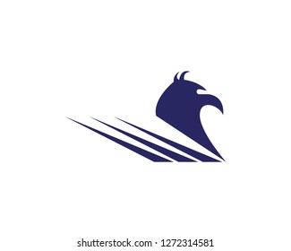 Falcon eagle bird logo template vector icon
